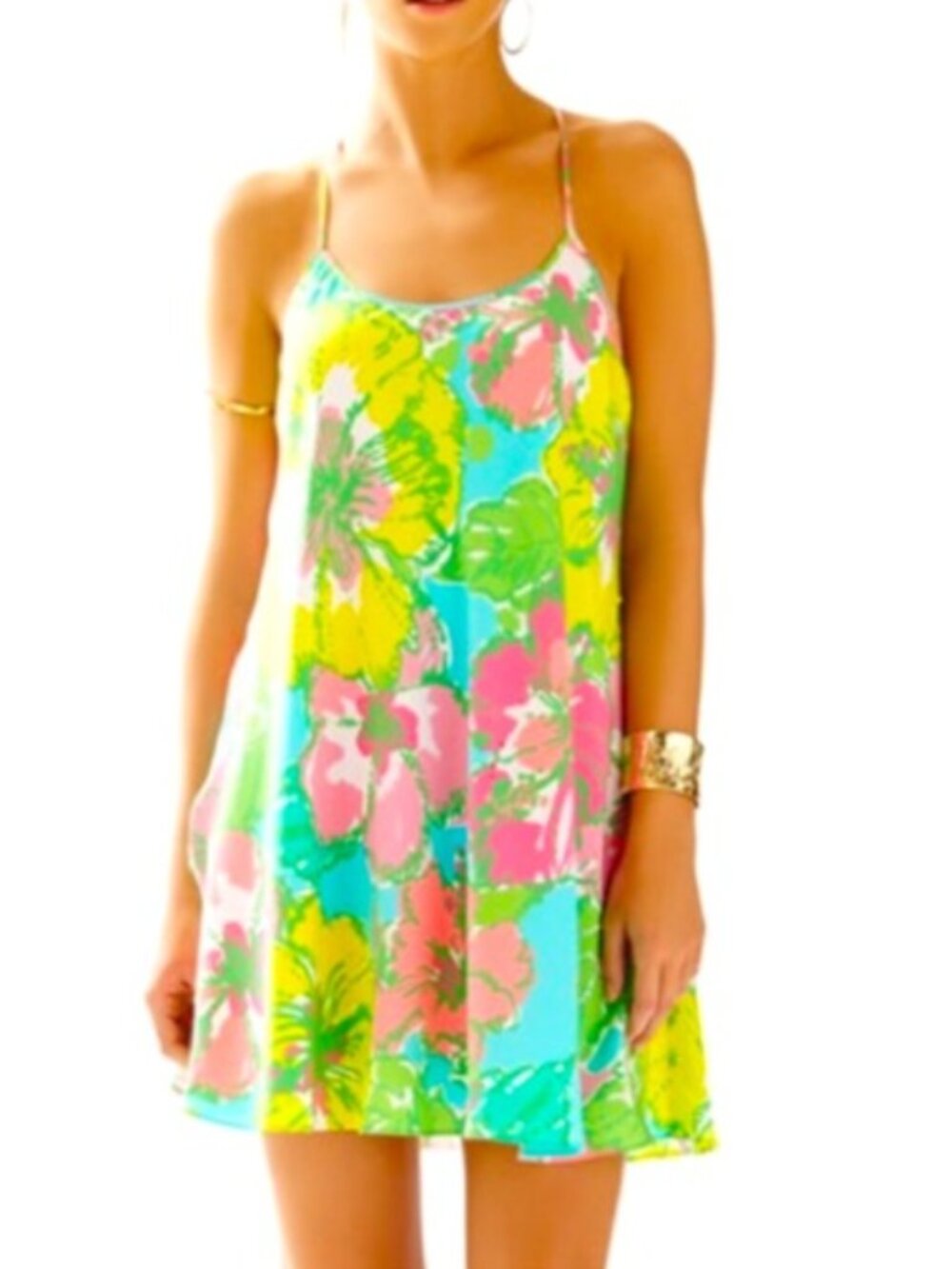 Lilly Pulitzer Maisy Racerback Silk Slip Dress Big Flirt Size M